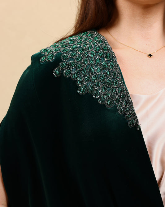 Zina Abaya Cape - Emerald